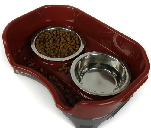 Pet Dog Cat Double Basin Splash-proof Bowl