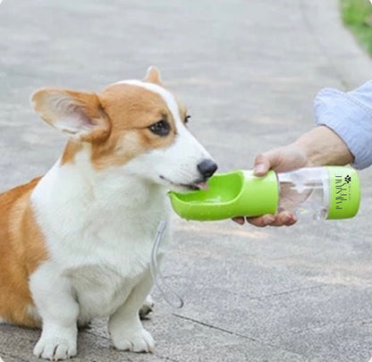 2 IN 1 PORTABLE PET FEEDER - GREEN