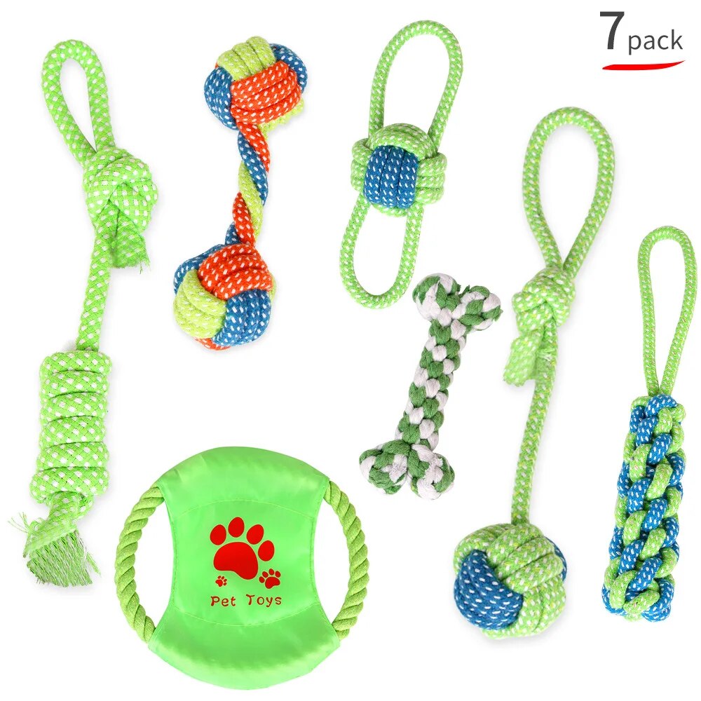 Pet Chew Toys Cotton Ropes Interactive 3, 4, 7, 8 pack