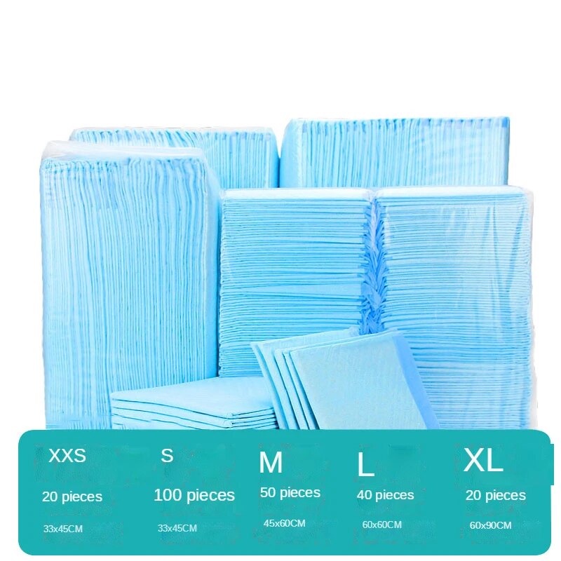 100pcs Dog Training Pee Pads Super Absorbent Pet Diaper Disposable