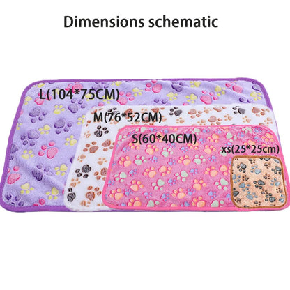 Soft Fluffy Pet Blanket Winter Warm  Warm and Comfortable Cute Pet Bed Sheet Cushion Blanket