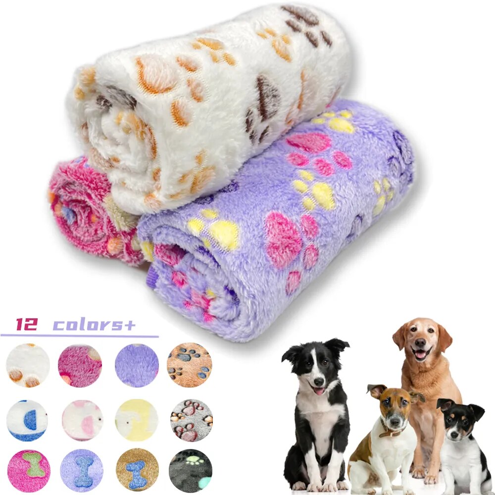 Soft Fluffy Pet Blanket Winter Warm  Warm and Comfortable Cute Pet Bed Sheet Cushion Blanket