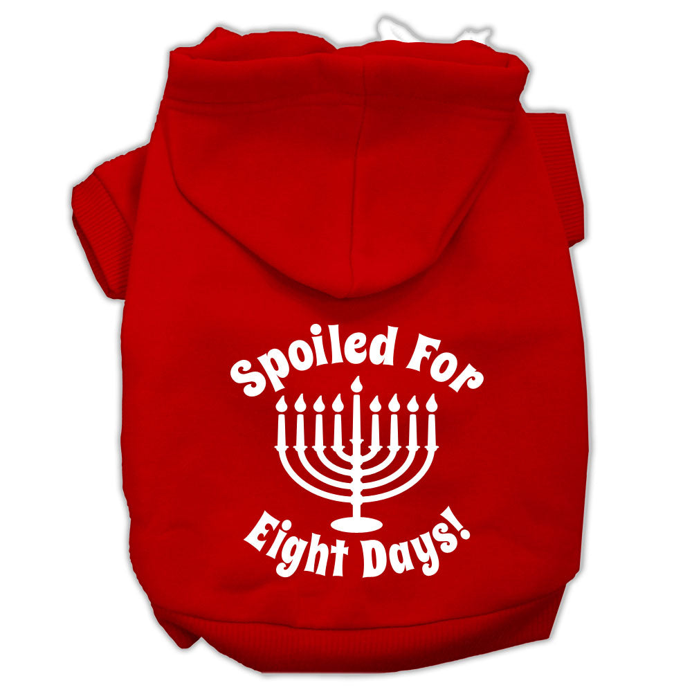 Mirage Pet 62-129 XXLRD Spoiled for 8 Days Screenprint Dog Pet Hoodies