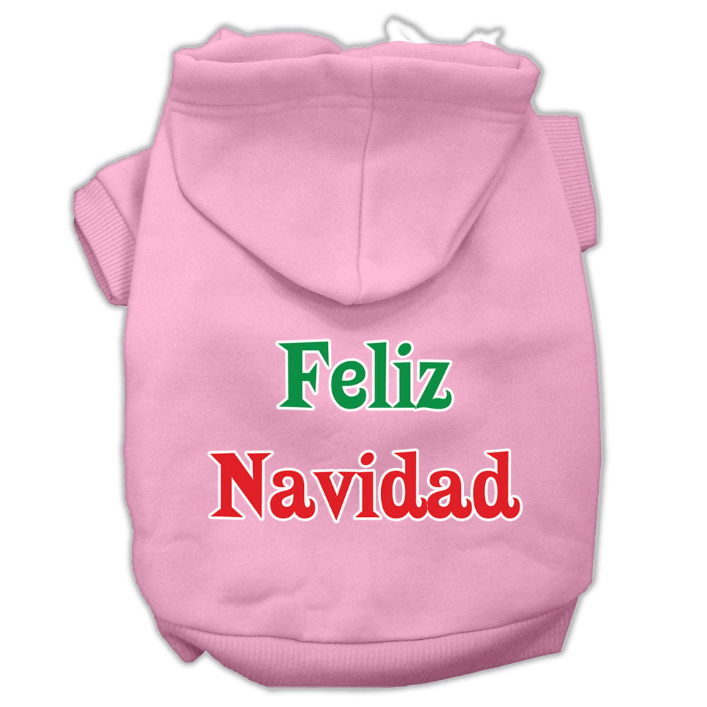 Mirage Pet 62-25-04 XLLPK Feliz Navidad Screen Print Pet Hoodies,