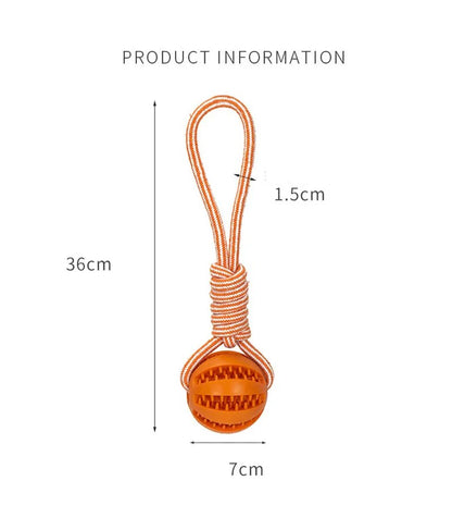 Dog Toys Treat Interactive Rope Rubber Leaking Ball chewing bite resistant