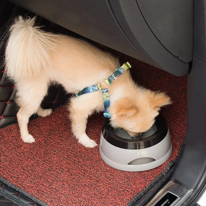 Travel Car Anti-skid Splash-proof Floating Non-wetting Feeder Portable Pet Bowl