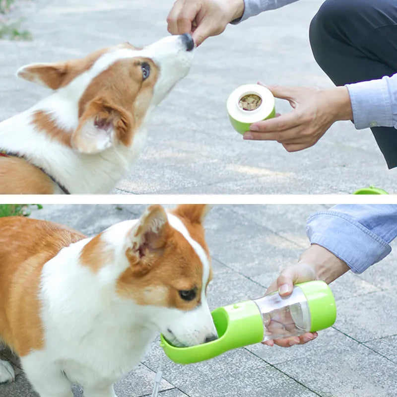 Pet Dog Water Bottle Feeder Bowl Outdoor Travel