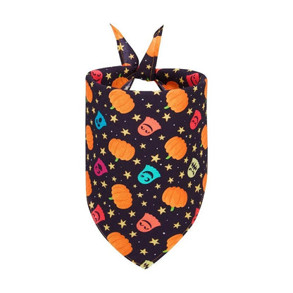 Halloween Dog Bandanas Triangle Scarf Adjustable Holiday Pet Bandana Washable Cat Bib Scarf Costumes Decoration Dog Accessories