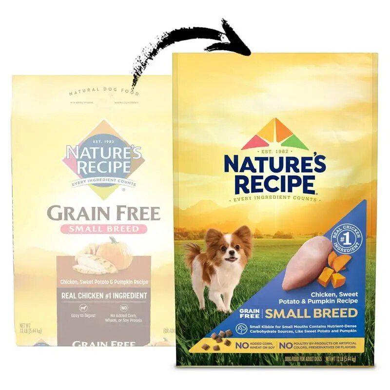 Recipe Dry Dog Food, Grain Free Small Breed Chicken, Sweet Potato & Pumpkin Recipe, 12 lb. Bag