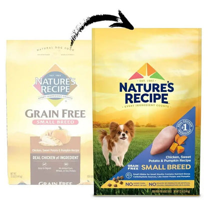 Recipe Dry Dog Food, Grain Free Small Breed Chicken, Sweet Potato & Pumpkin Recipe, 12 lb. Bag