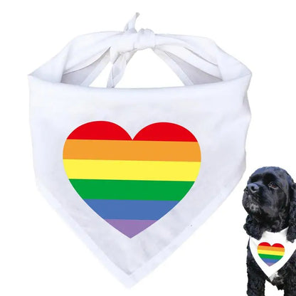 Dog Bandana Scarf Pride Rainbow Triangular Bibs Handkerchiefs Accessories For Pets