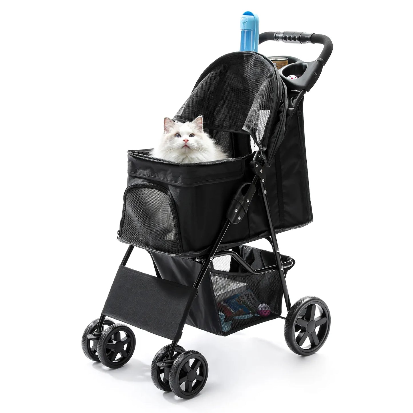 Pet Dog Carrier Stroller Outdoor Breathable Lightweight Foldable 3 Colors