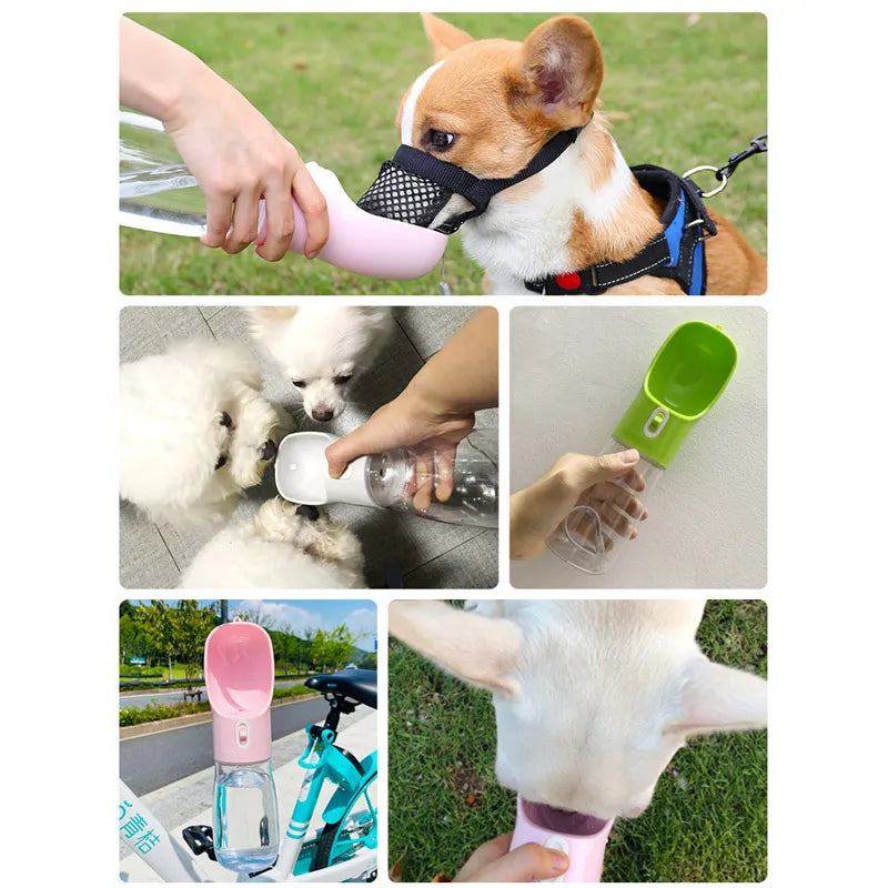 Pet Dog Water Bottle Feeder Bowl Outdoor Travel