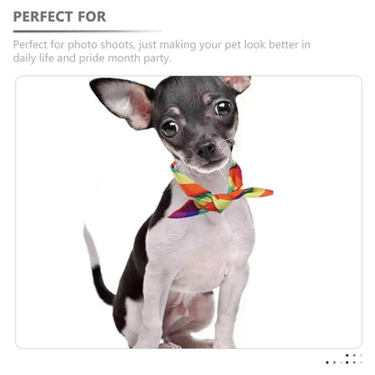 Pride Month Pet Triangle Bandana Rainbow Scarf