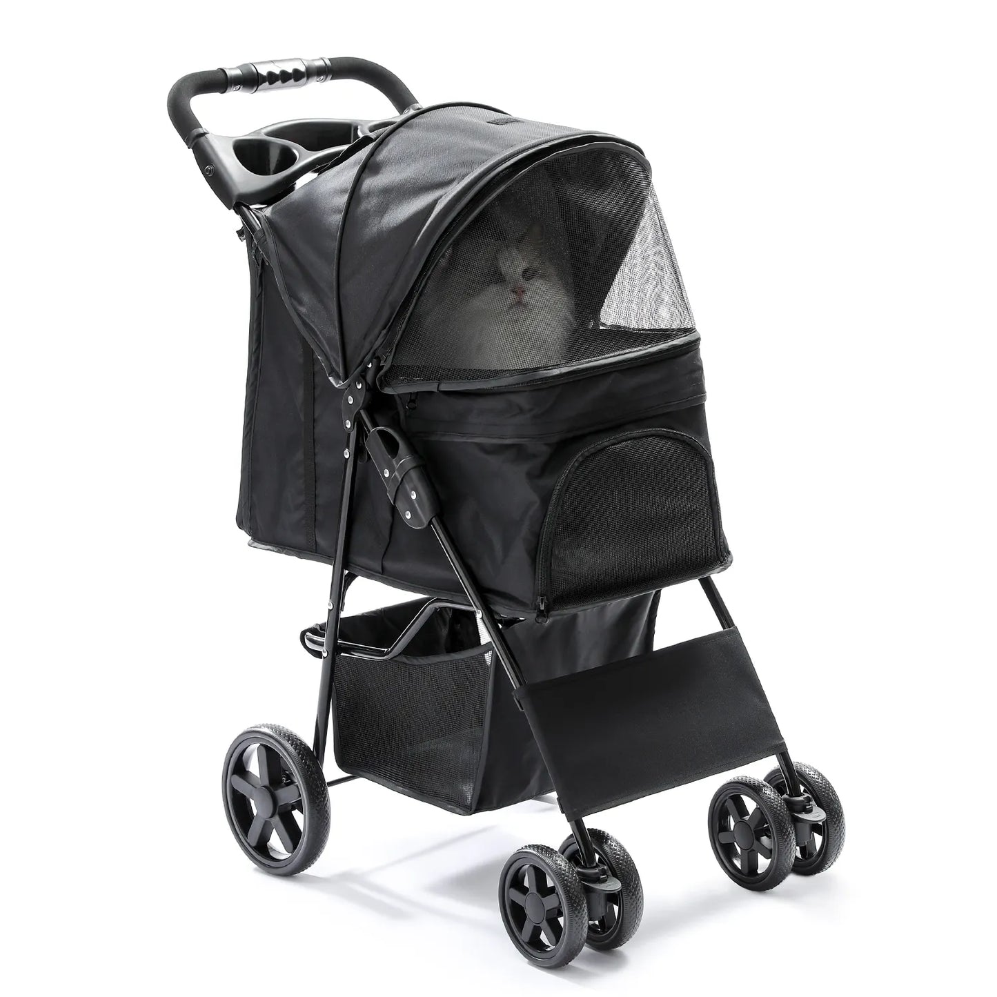 Pet Dog Carrier Stroller Outdoor Breathable Lightweight Foldable 3 Colors