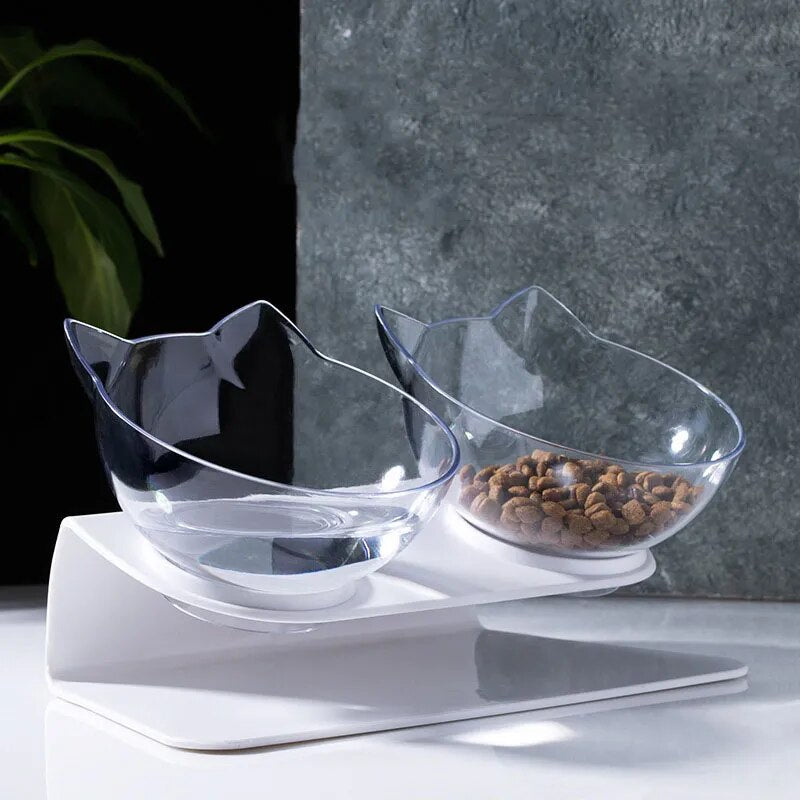 Non-Slip Double or single and replacement Bowl Water Food Feed With Inclination Stand