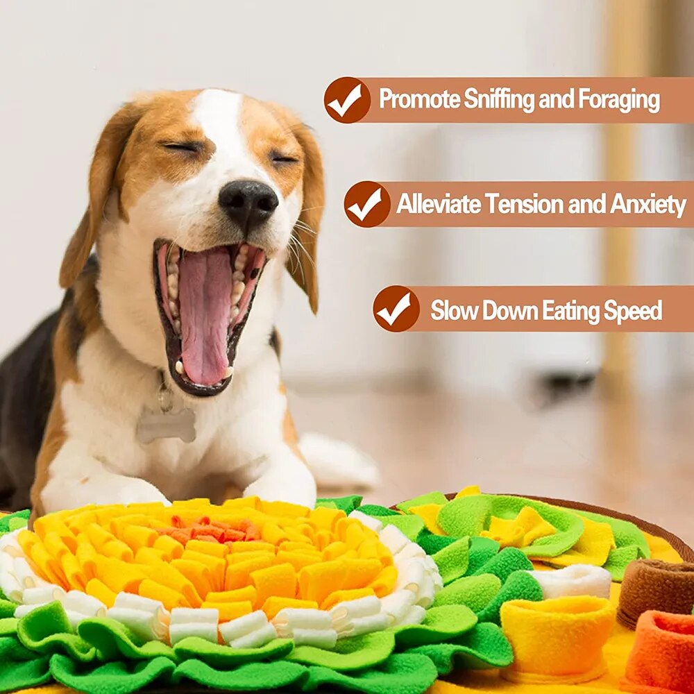 Large Snuffle Mat for Pet Interactive Training and Stress Relief Feeding Mat Slow Feeder Dog Treat Mat Dog Toy