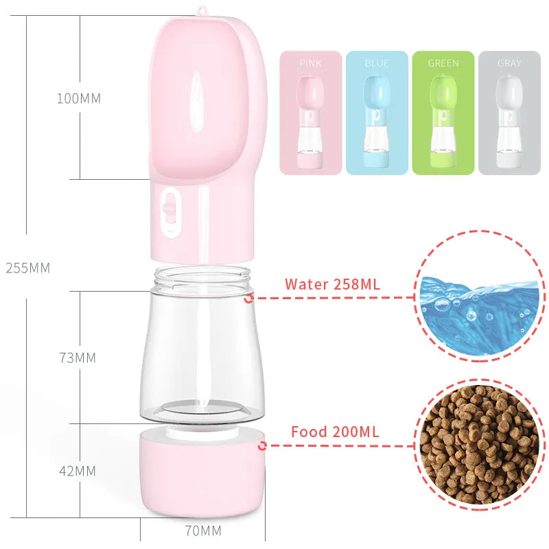 Pet Dog Water Bottle Feeder Bowl Outdoor Travel