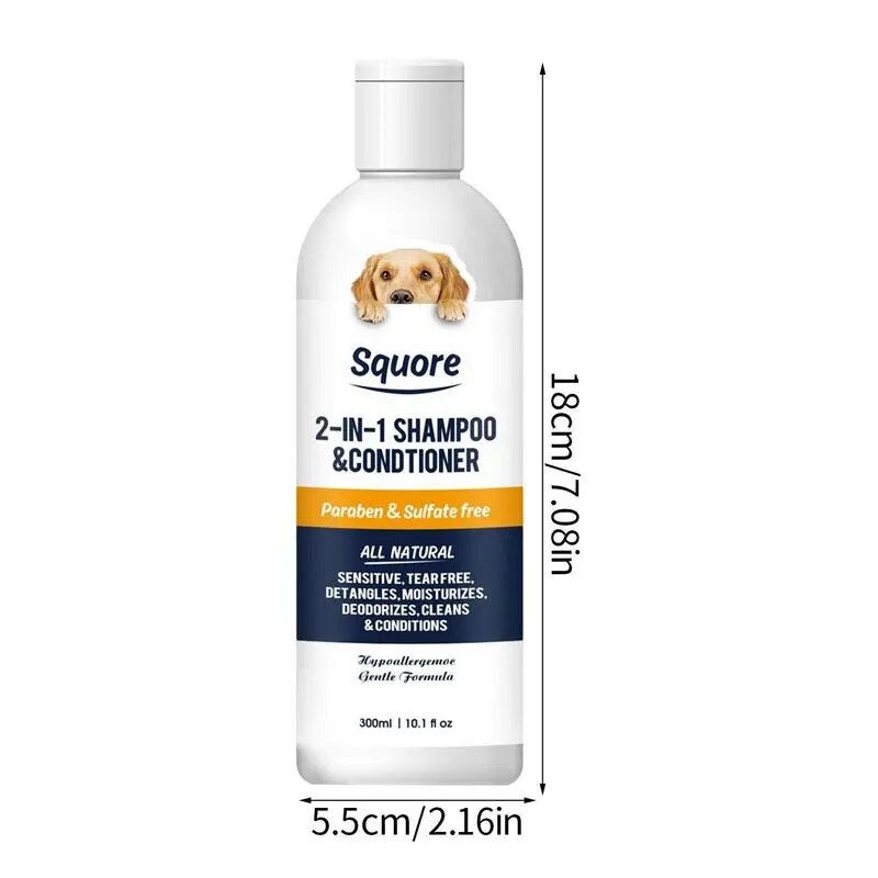 Pet Shampoo And Conditioner 2 In 1 Pet Shower Gel PH Balanced