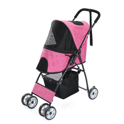 Pet Dog Carrier Stroller Outdoor Breathable Lightweight Foldable 3 Colors