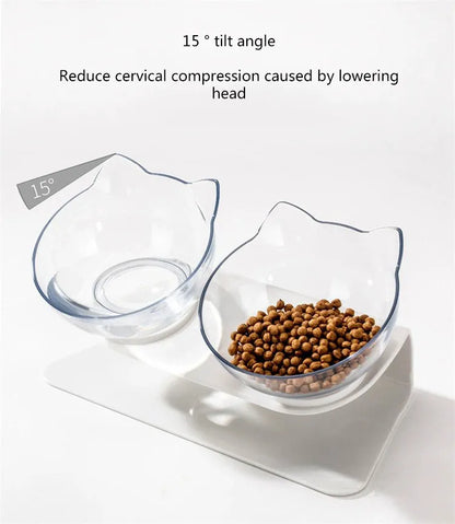 Non-Slip Double or single and replacement Bowl Water Food Feed With Inclination Stand