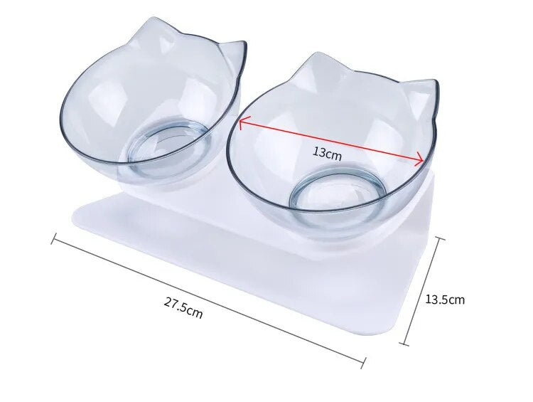 Non-Slip Double or single and replacement Bowl Water Food Feed With Inclination Stand