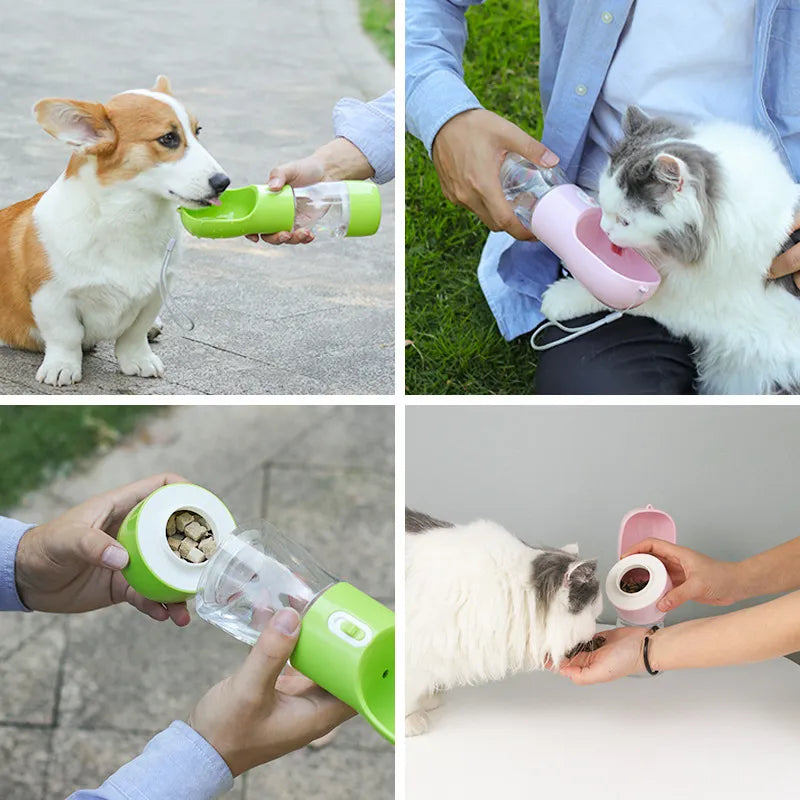 Pet Dog Water Bottle Feeder Bowl Outdoor Travel