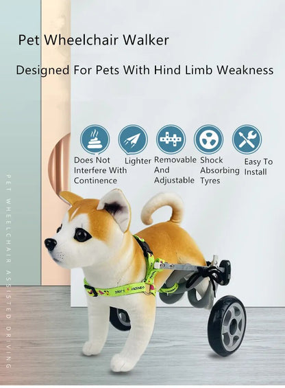 Disabled pet Wheelchair Adjustable Hindlimb Walker Elderly pet Forelimb Paralysis Aid Wheelchair Hind Legs&nbsp;pet Walker