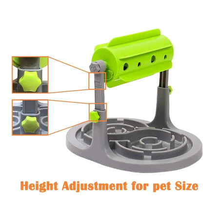 Intelligent Dry Food Toy Feeder Educational Puzzle Training Game Anti Choke Slower Treated Feeder Bowl